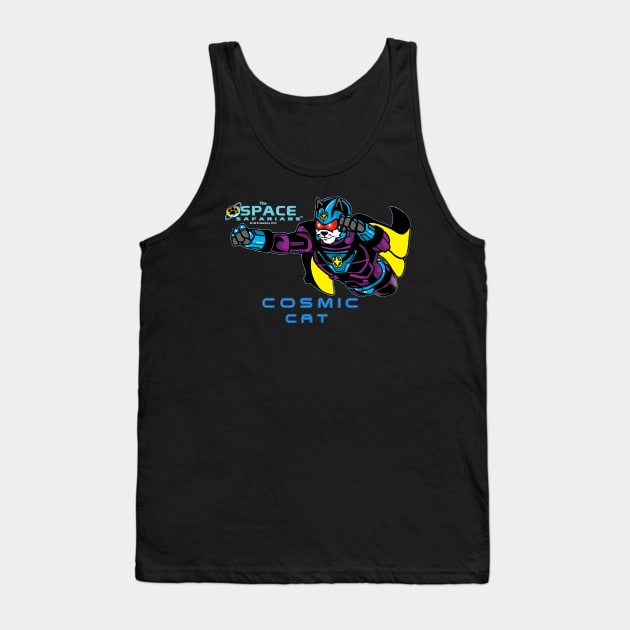 Cosmic Cat Tank Top by DocNebula